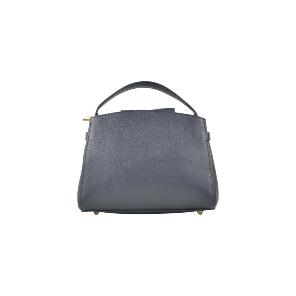 Borsa a mano Peg Fashion Store KELLY ELEGANT in pelle blu scuro con manico superiore e dettagli dorati