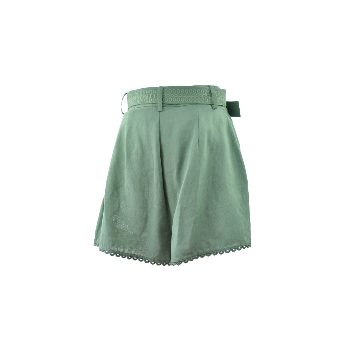 EMBROIDERED LINEN SHORTS